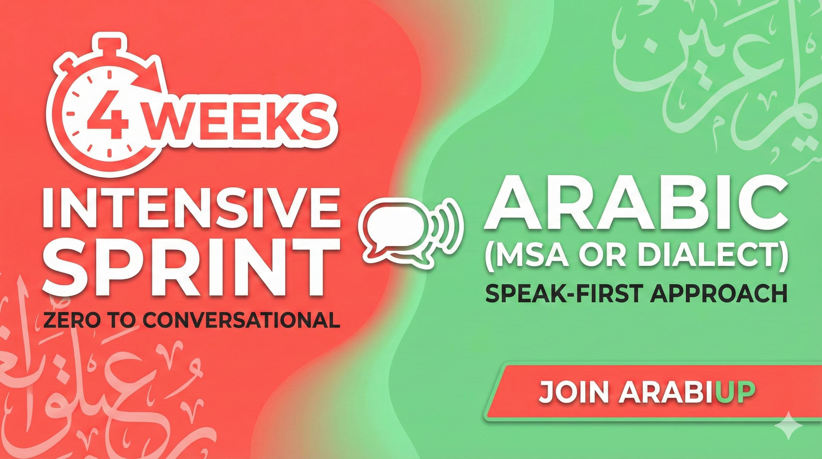 4-Week Conversational Arabic Roadmap - ArabiUp